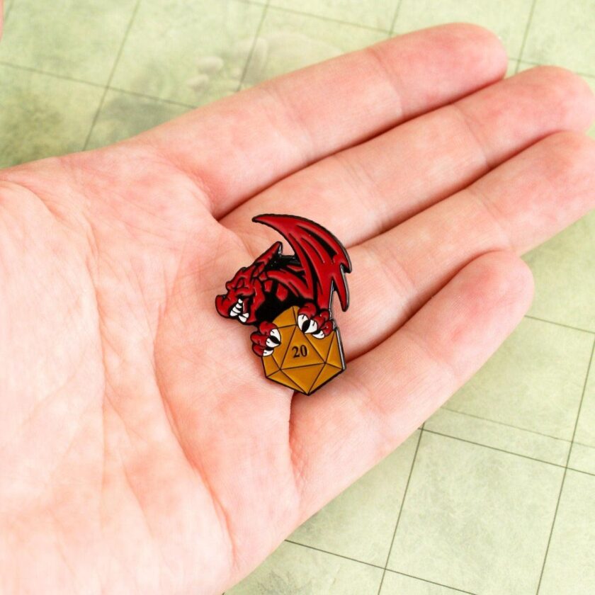 D20 Dragon Pin - Image 2