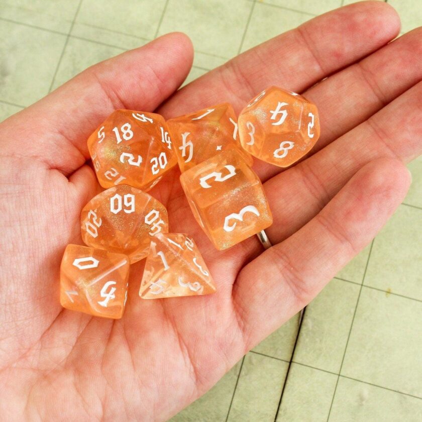 Fog Peach Dice Set - Image 5