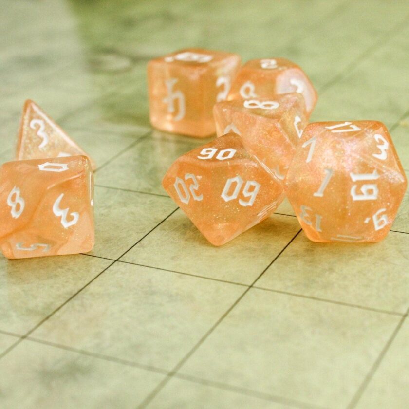 Fog Peach Dice Set