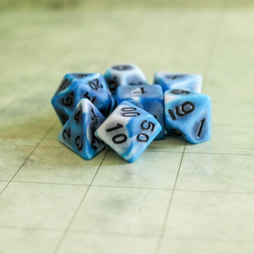 Archaic Light Blue Dice Set - Image 5