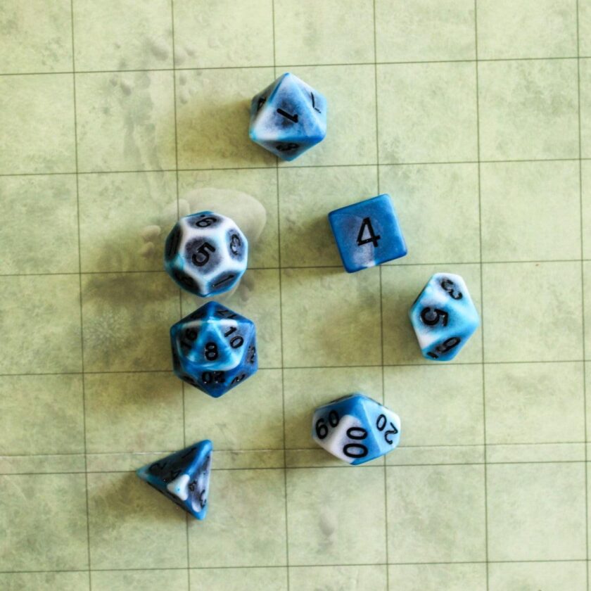 Archaic Light Blue Dice Set - Image 4