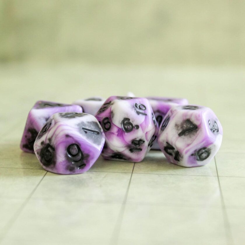 Light Archaic Purple Dice Set - Image 2