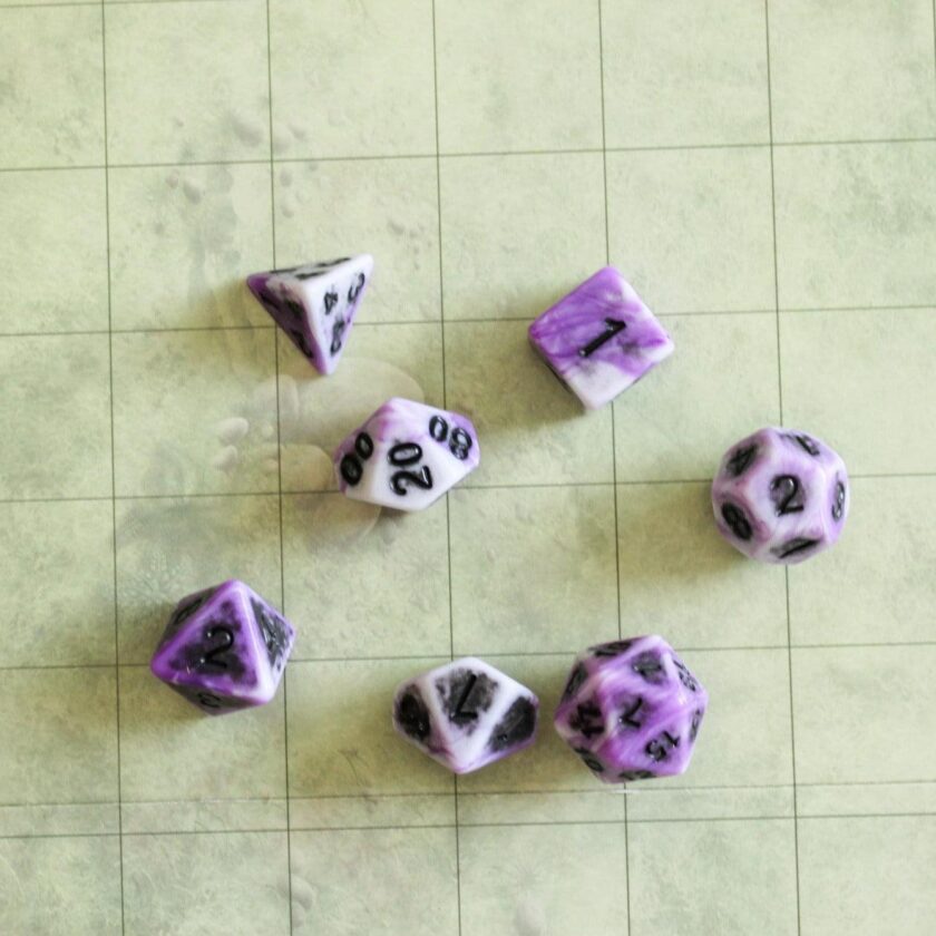 Light Archaic Purple Dice Set - Image 4