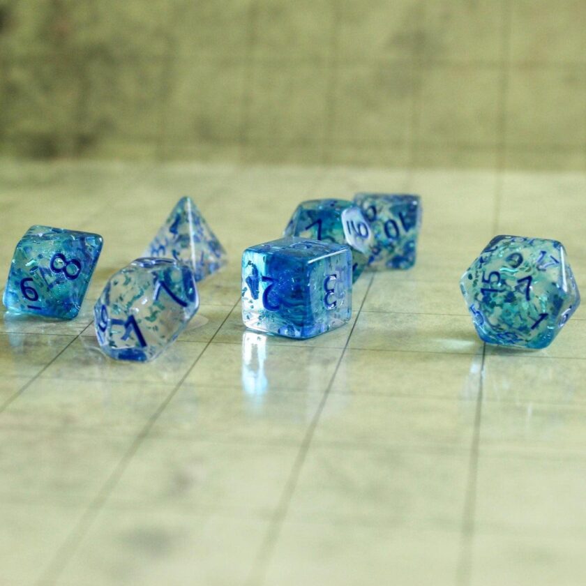 Glint Blue Dice Set - Image 5