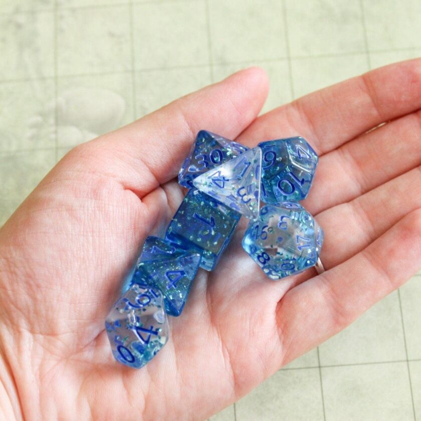 Glint Blue Dice Set - Image 3