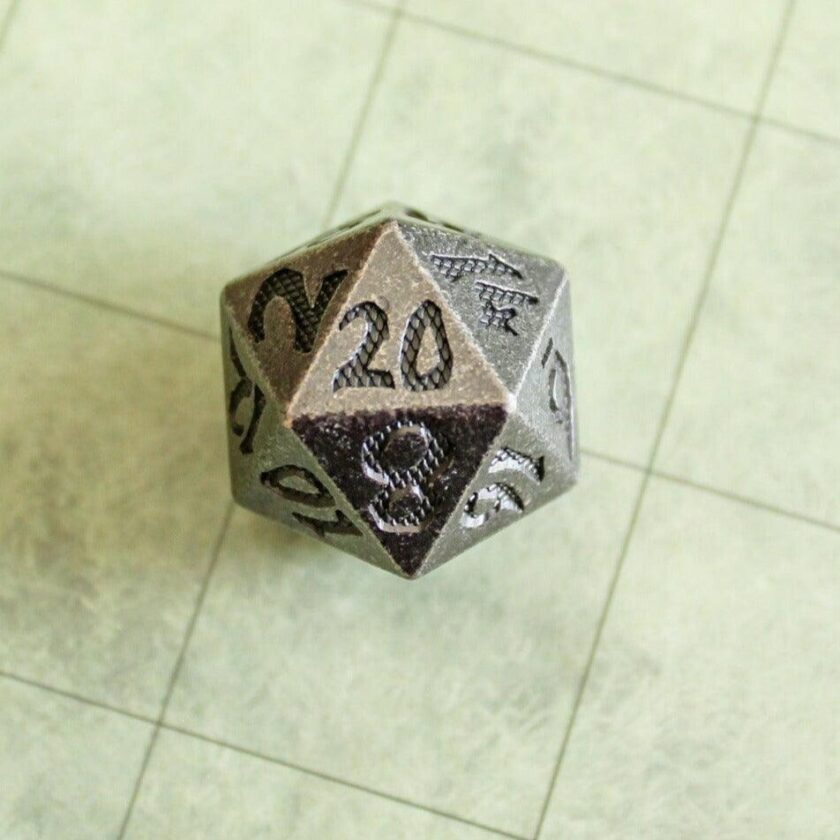 Black Metal Dice Set - Image 2