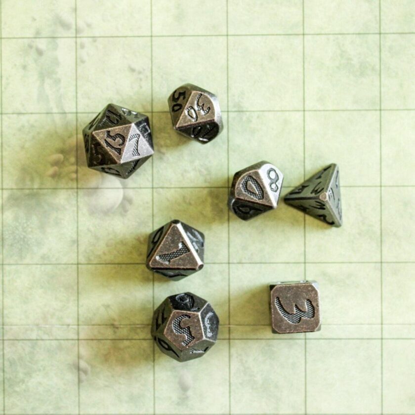 Black Metal Dice Set - Image 6