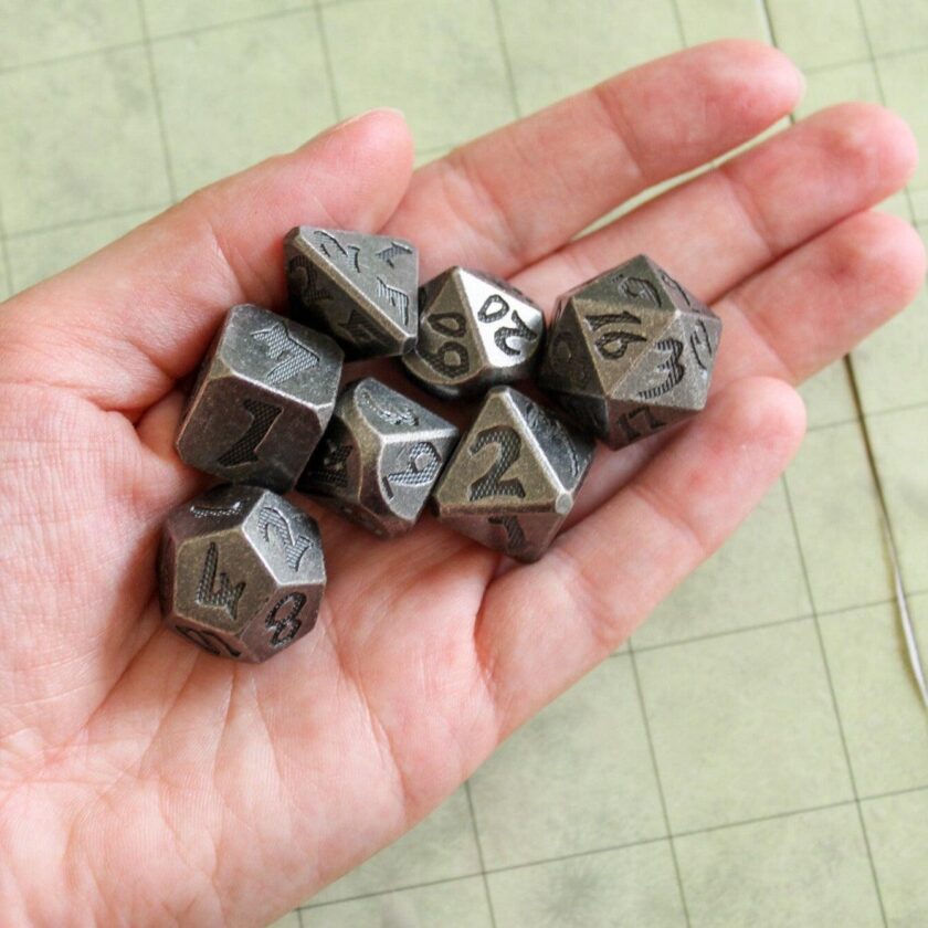 Black Metal Dice Set - Image 4