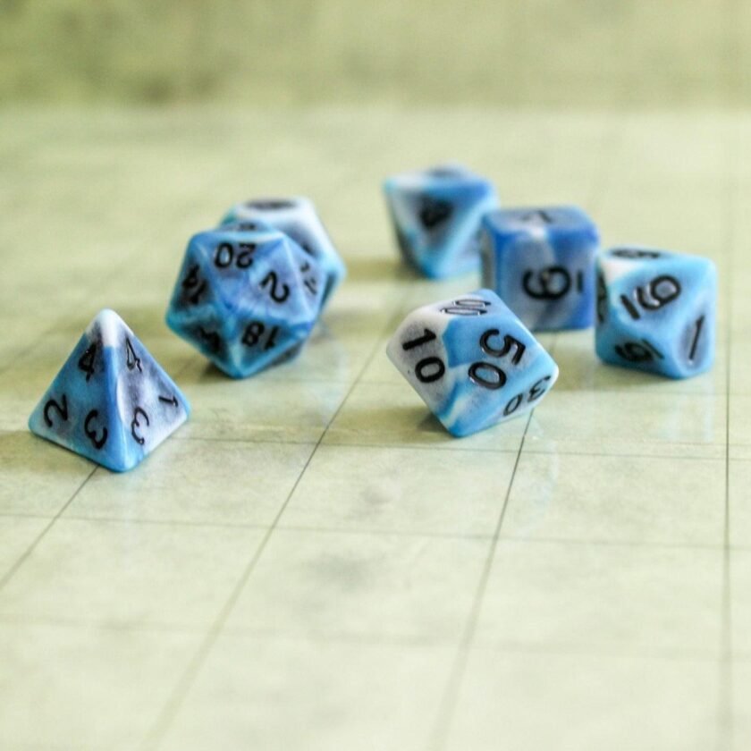 Archaic Light Blue Dice Set - Image 2