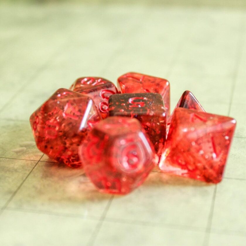 Glint Red Dice Set - Image 2