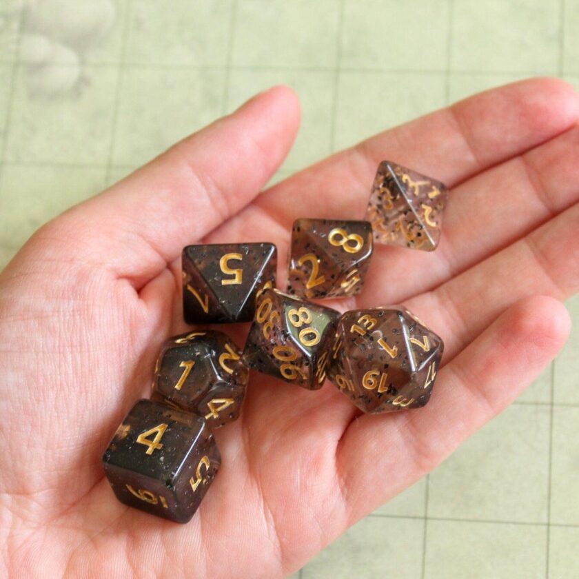 Black Glint Dice Set - Image 2