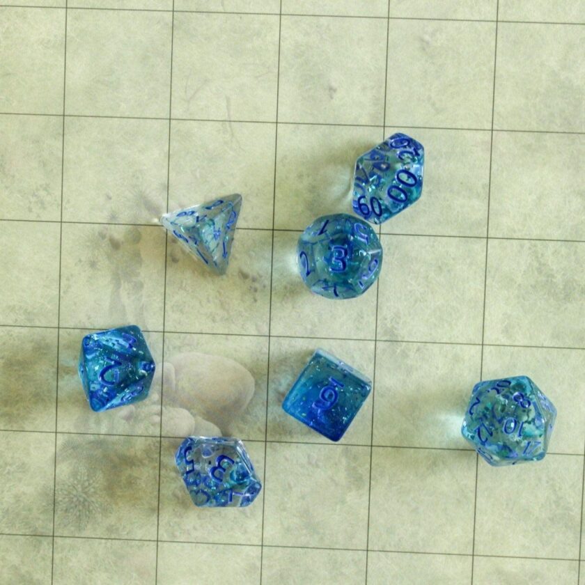 Glint Blue Dice Set - Image 6