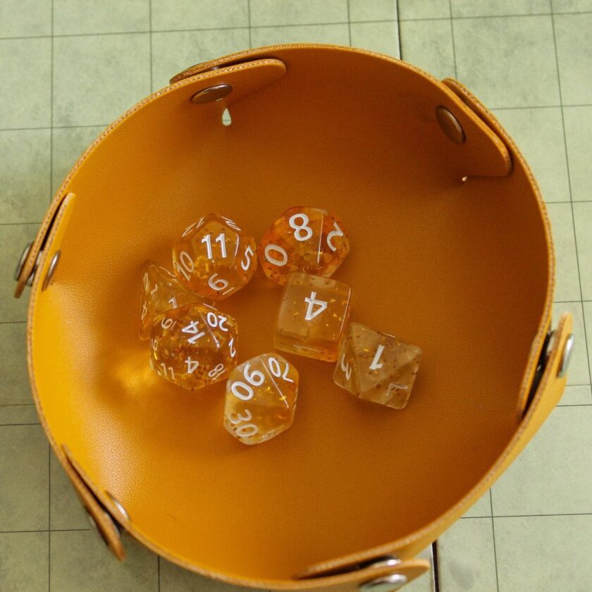 Yellow Glint Dice Set - Image 6