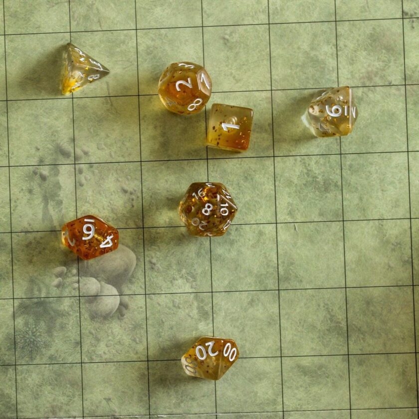 Yellow Glint Dice Set - Image 5