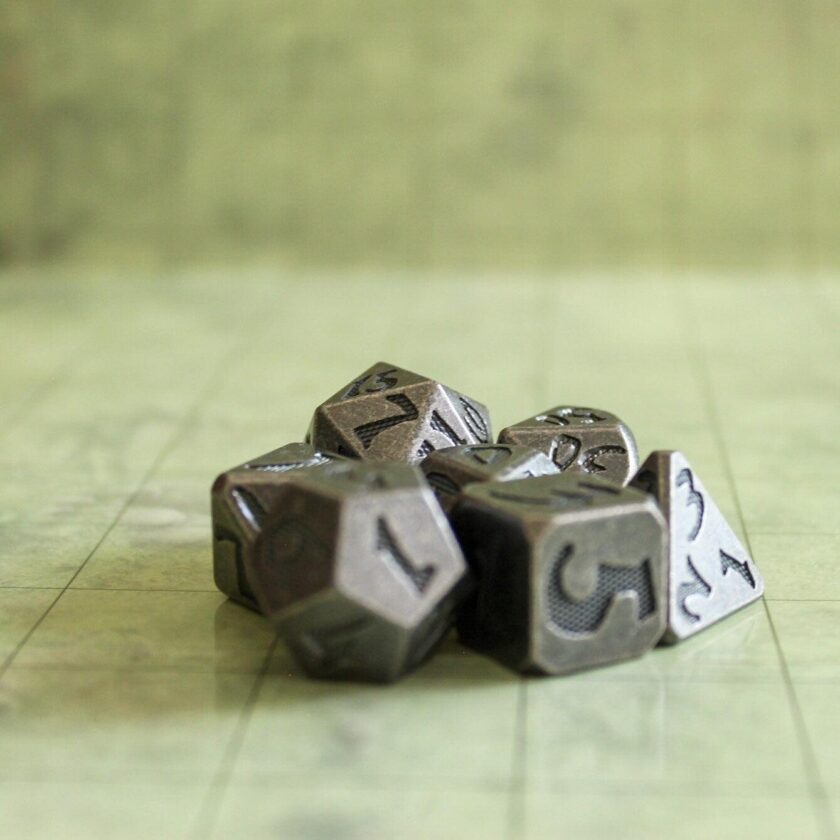 Black Metal Dice Set - Image 3