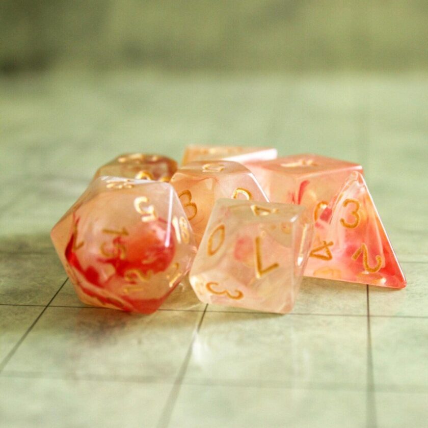 Peach Nebula Dice Set - Image 2