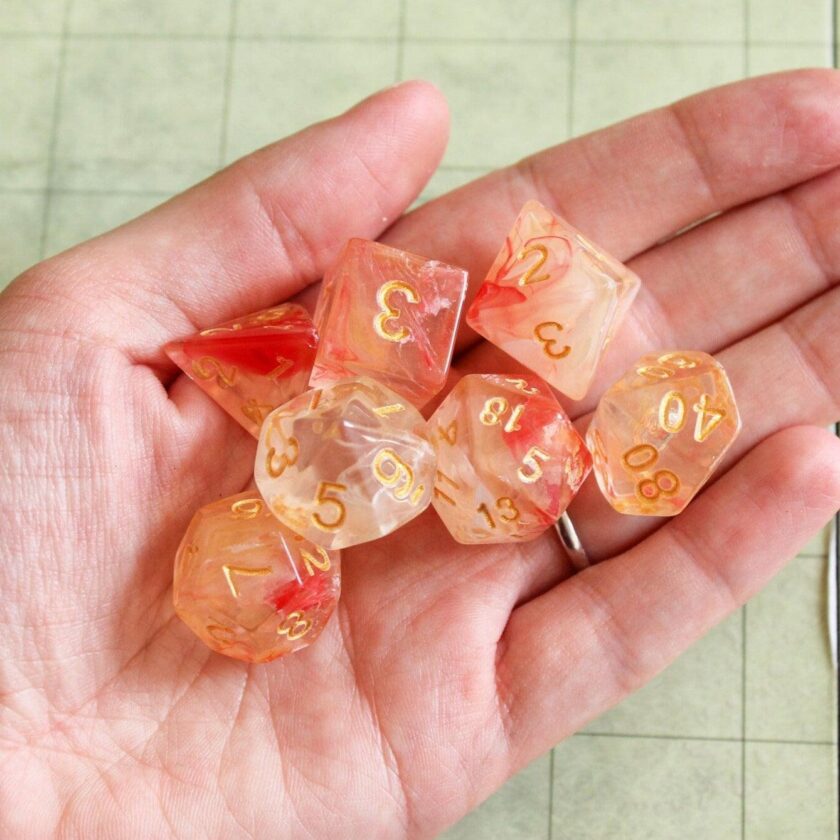 Peach Nebula Dice Set - Image 5