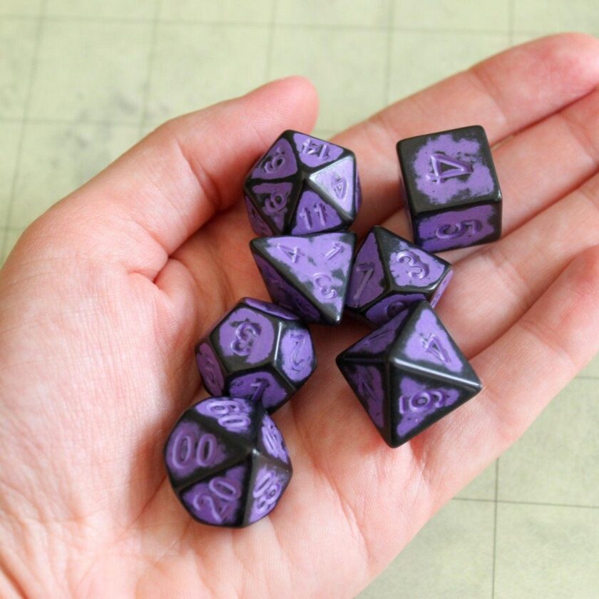 Archaic Dark Purple Dice Set - Image 6