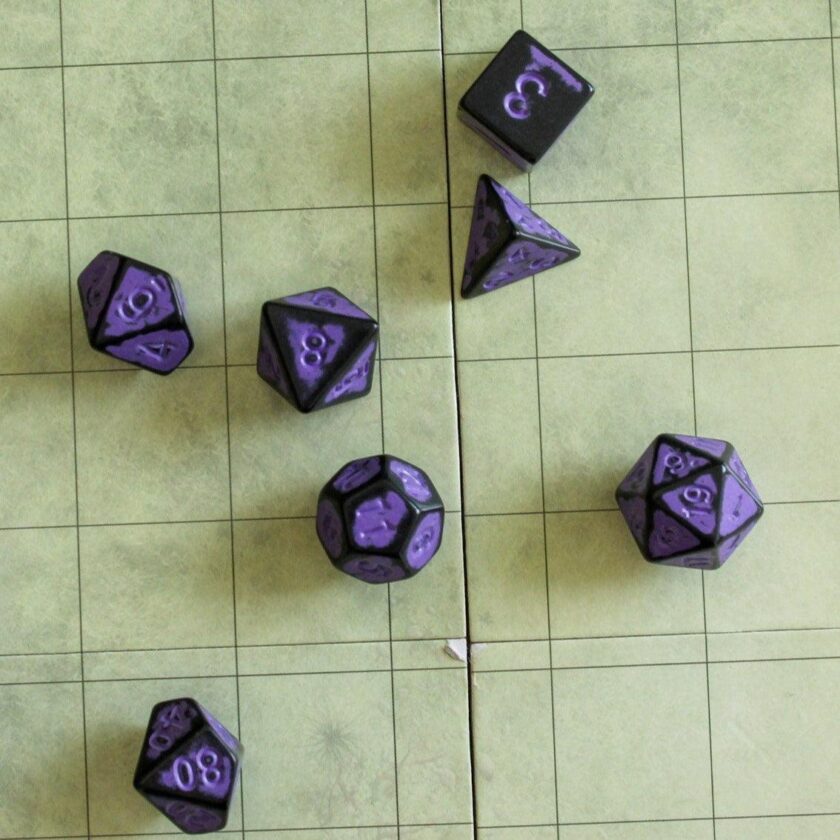 Archaic Dark Purple Dice Set - Image 5