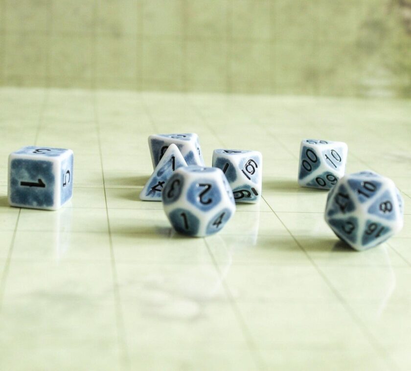 Archaic Dark Blue Dice Set - Image 4