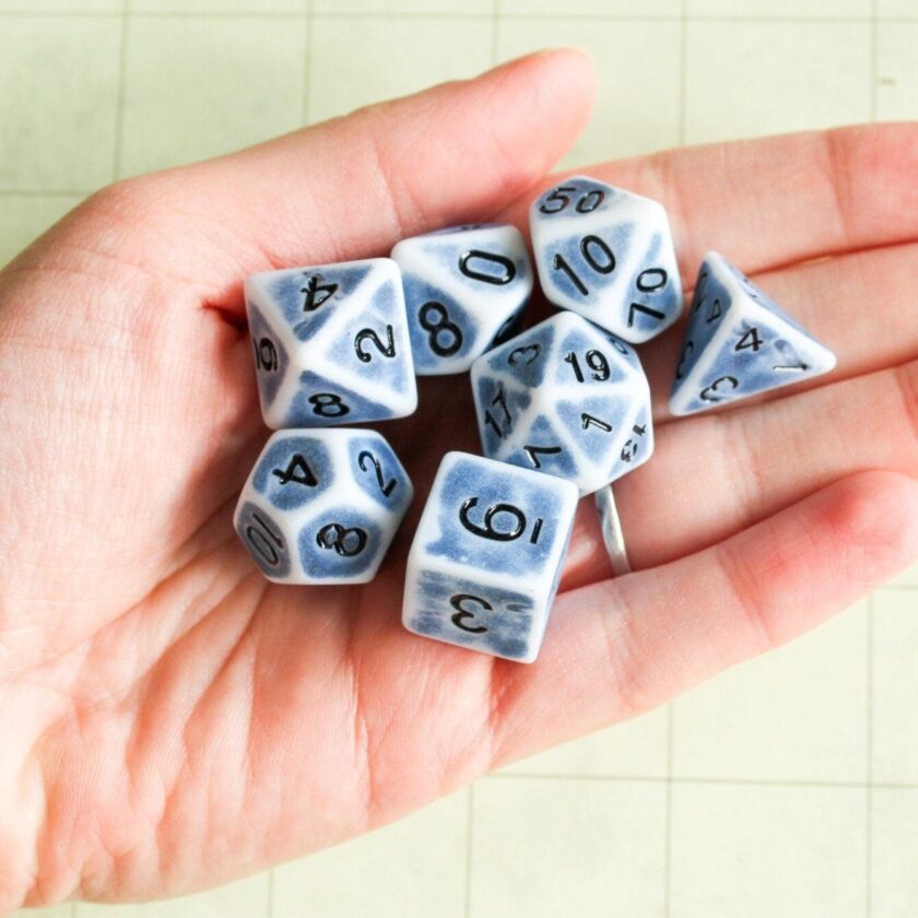 Archaic Dark Blue Dice Set - Image 6