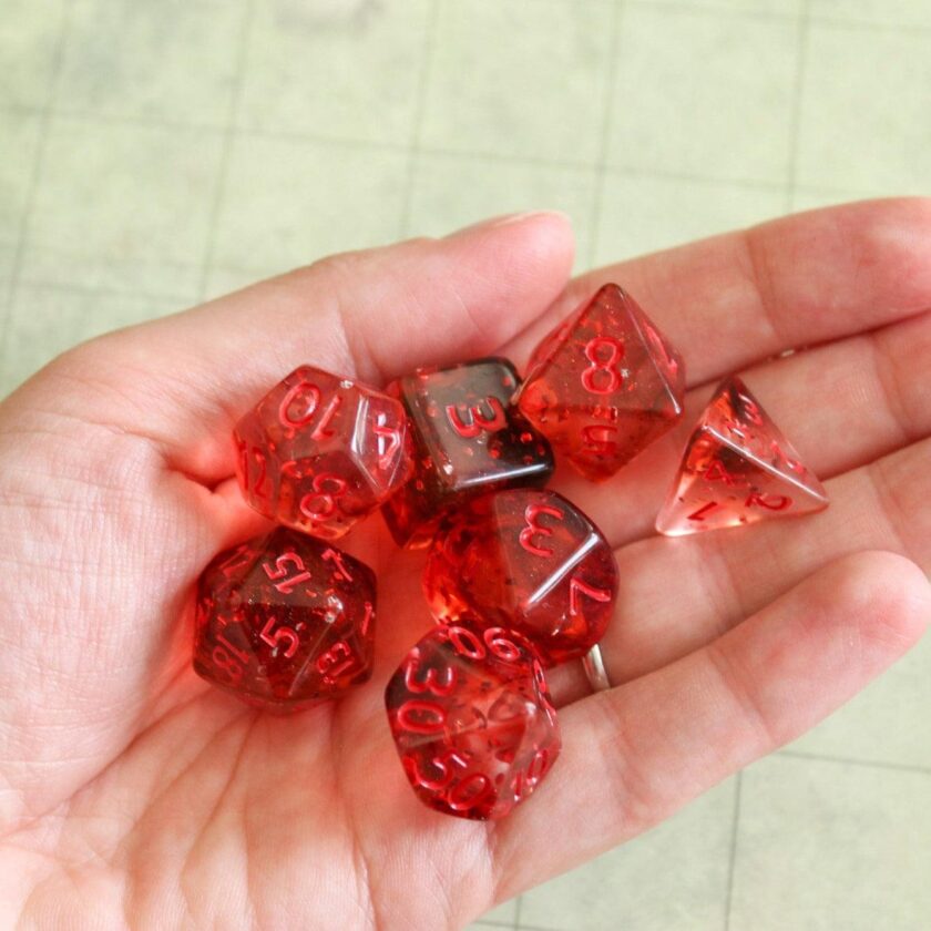 Glint Red Dice Set - Image 5