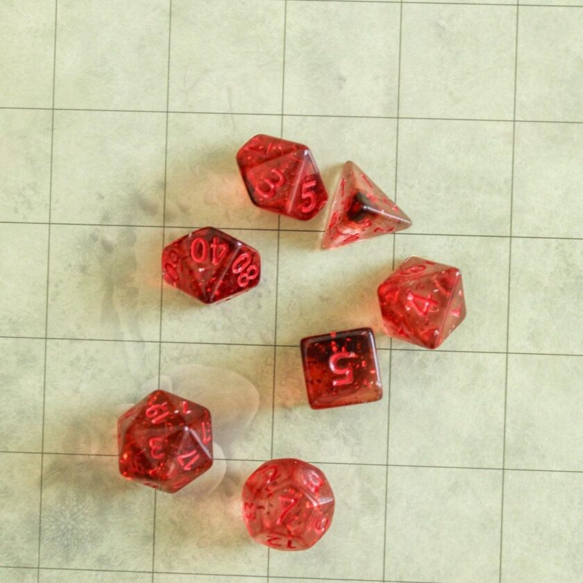 Glint Red Dice Set - Image 6