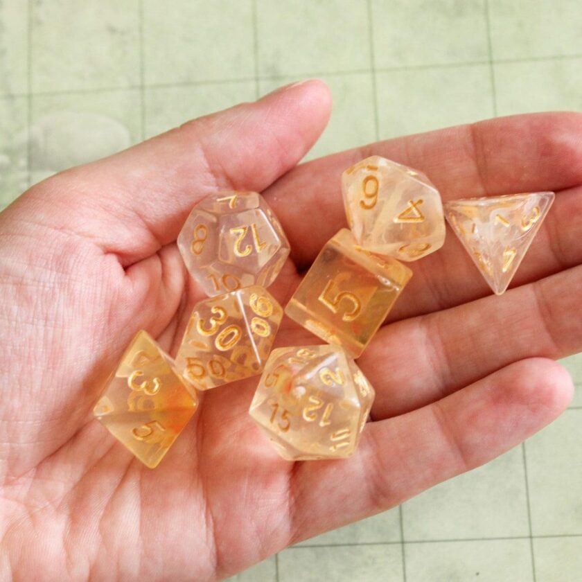 Yellow Nebula Dice Set