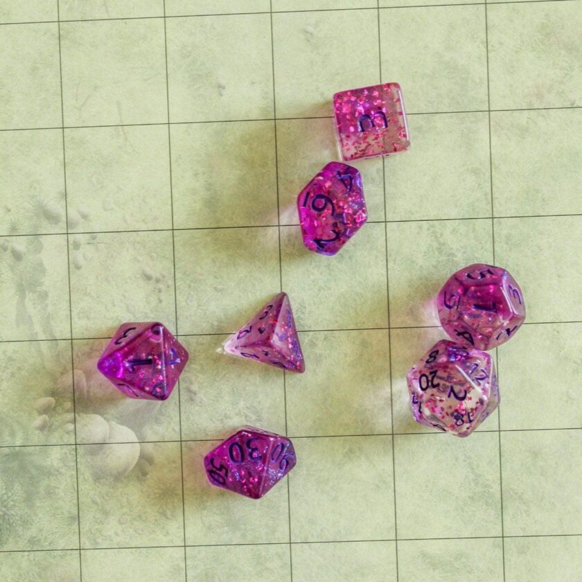 Purple Glint Dice Set - Image 4