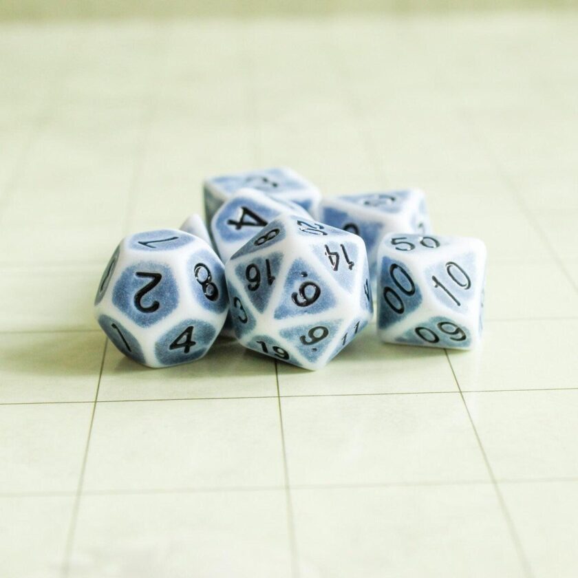 Archaic Dark Blue Dice Set - Image 2