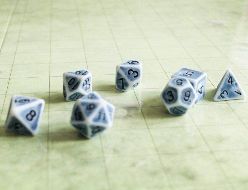 Archaic Dark Blue Dice Set