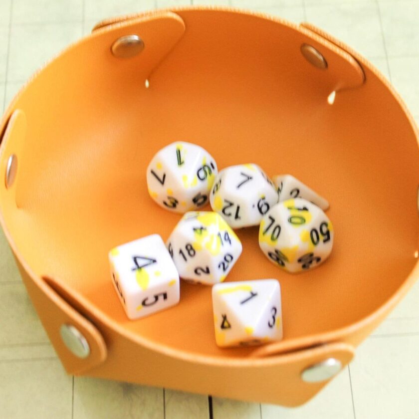 Yellow Splatter Dice - Image 2