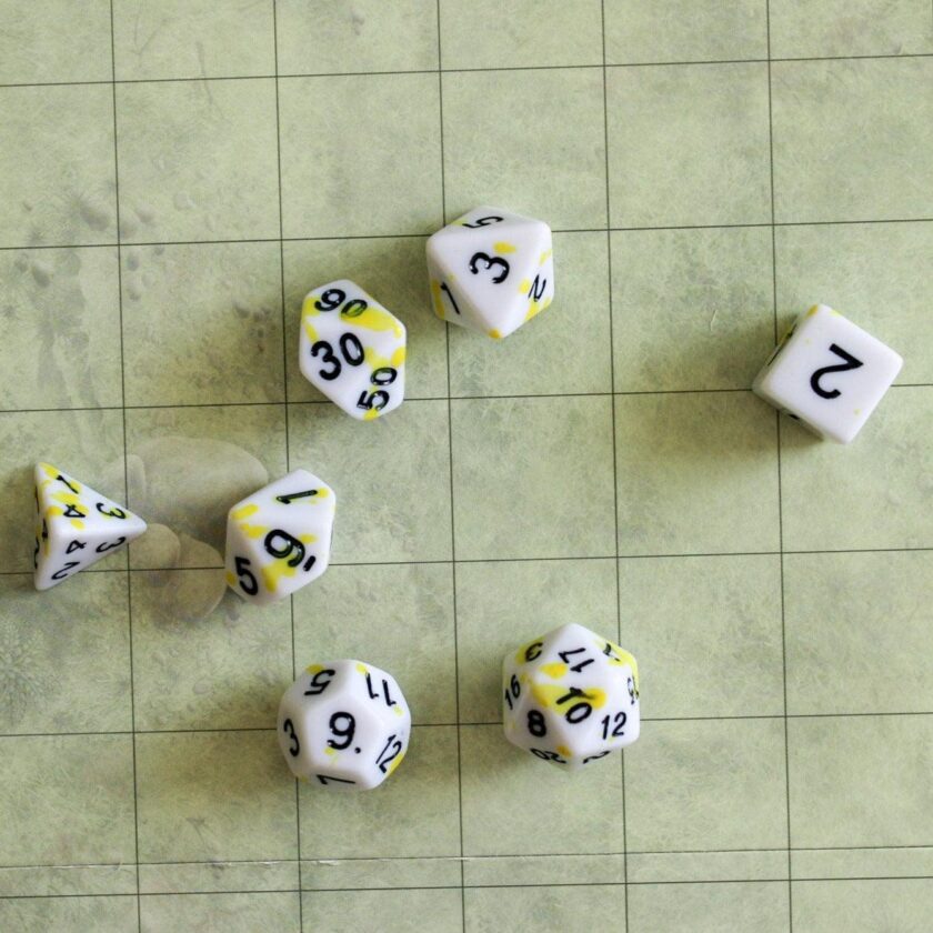 Yellow Splatter Dice - Image 6