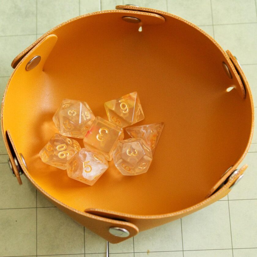 Yellow Nebula Dice Set - Image 3