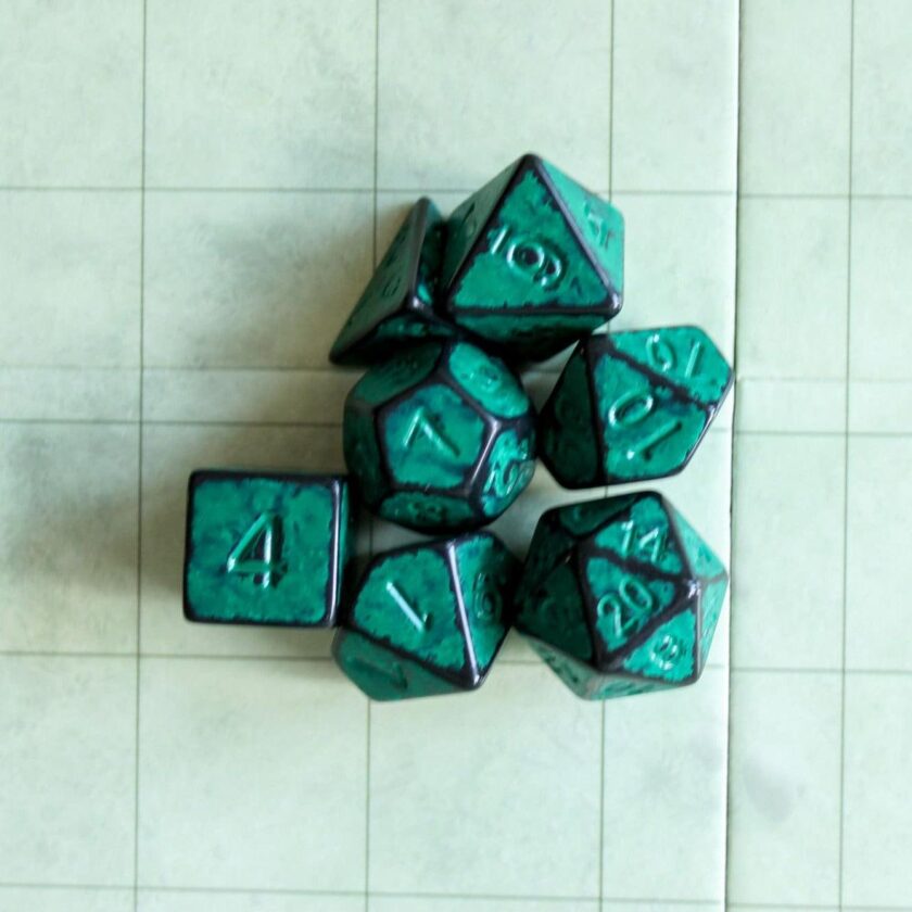 Archaic Dark Green Dice Set - Image 4