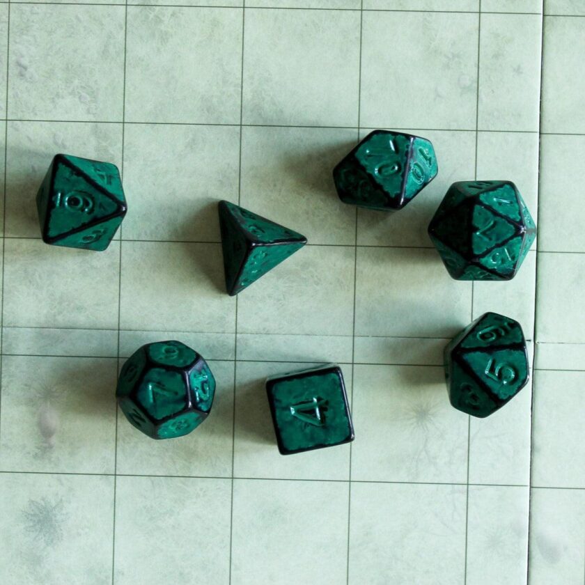 Archaic Dark Green Dice Set - Image 6