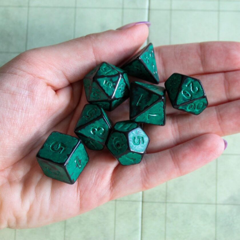 Archaic Dark Green Dice Set - Image 5