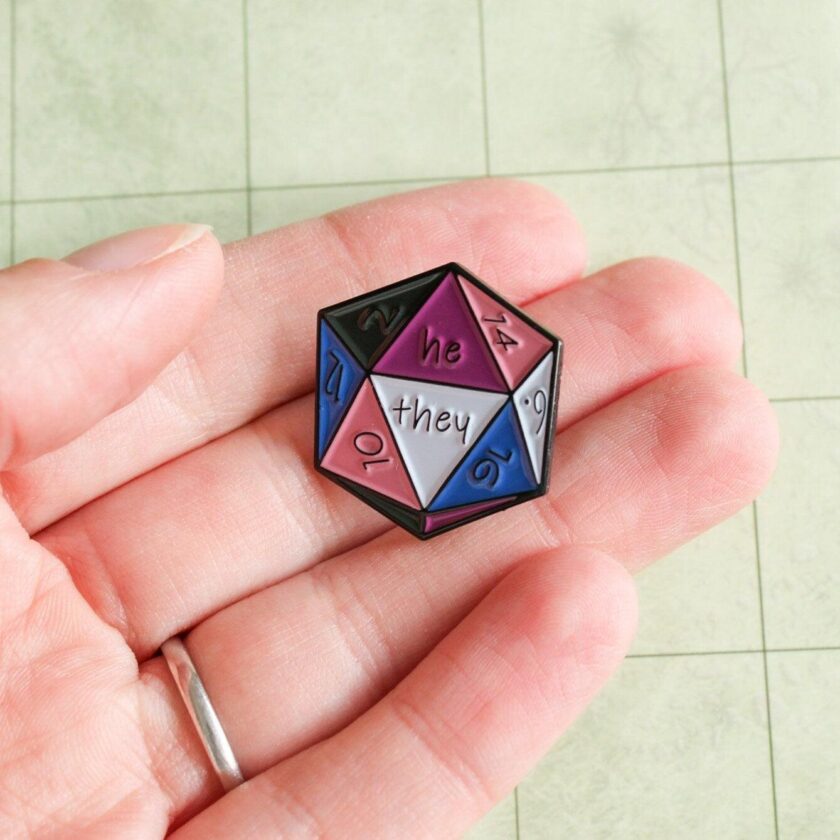 He/They Enamel Pin - Image 2