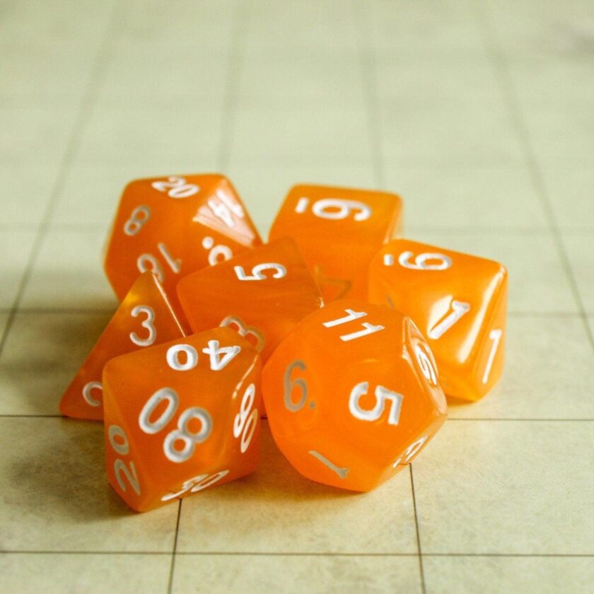 Orange DnD Dice Set - Image 2