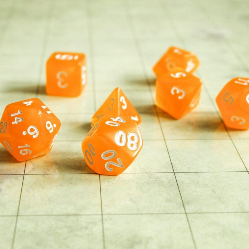 Orange DnD Dice Set