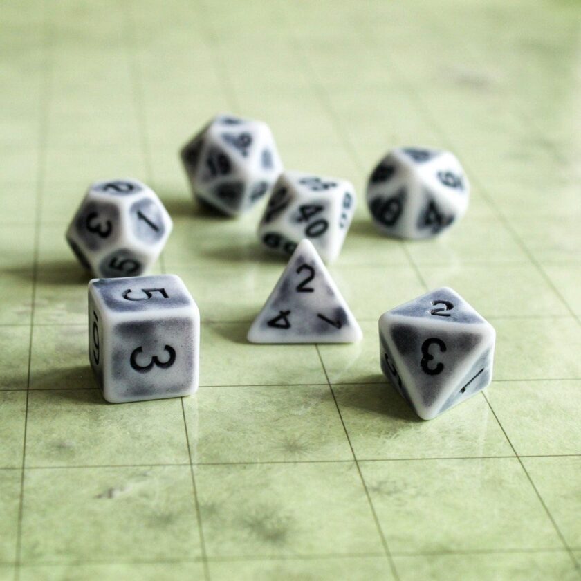 Archaic Grey Dice Set - Image 4