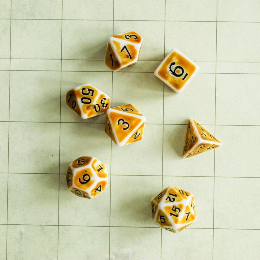 Archaic Yellow Dice Set - Image 2