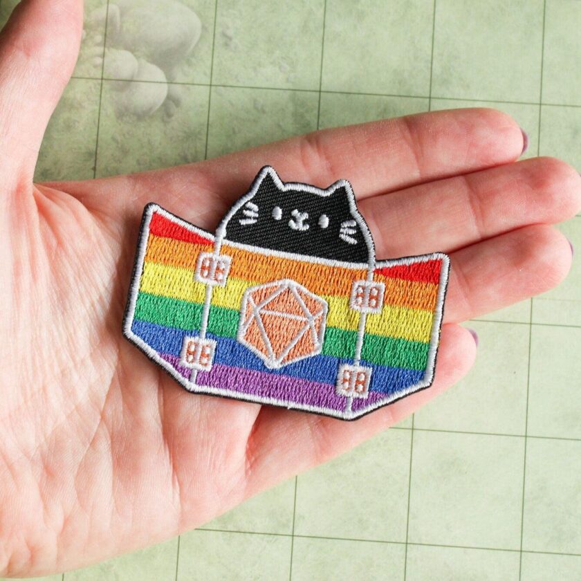 Dungeon Meowster Rainbow Flag Pride Patch