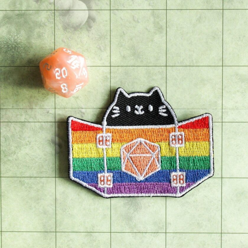 Dungeon Meowster Rainbow Flag Pride Patch - Image 3