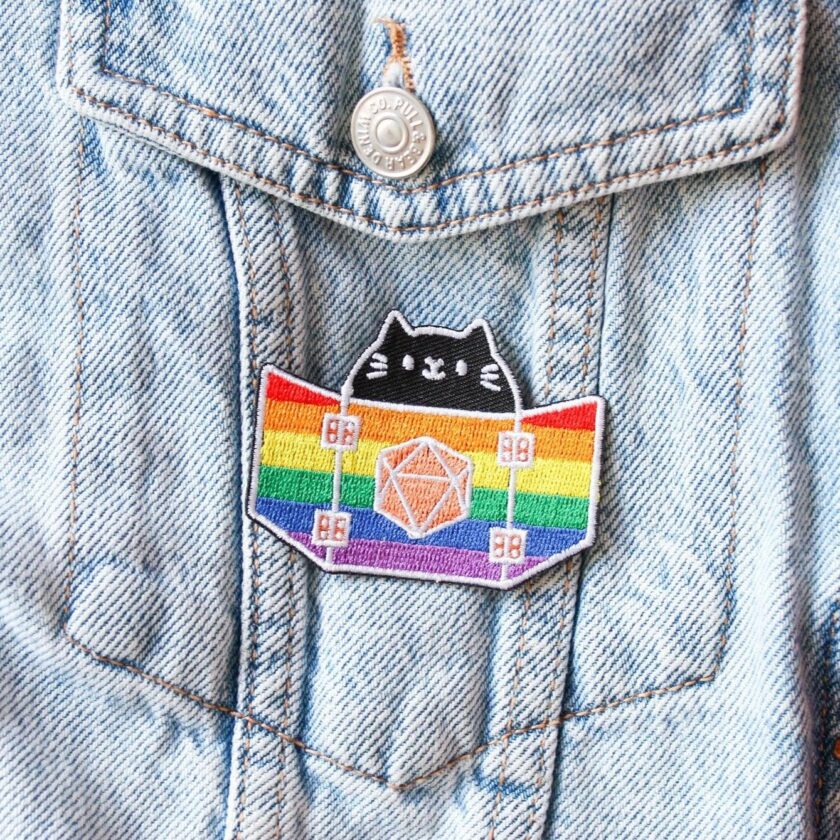 Dungeon Meowster Rainbow Flag Pride Patch - Image 5