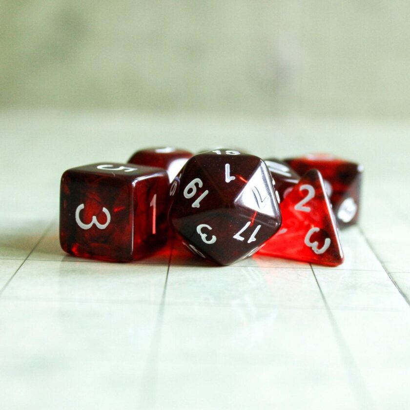 Red Smoke Dice Set - Image 5