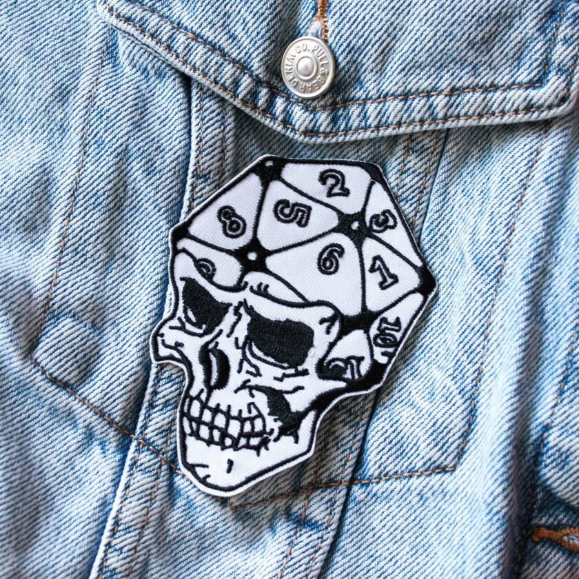 D20 Dice Skull Patch