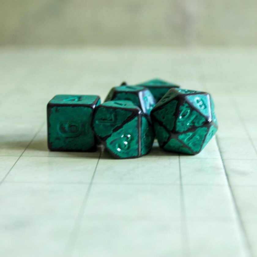 Archaic Dark Green Dice Set - Image 2