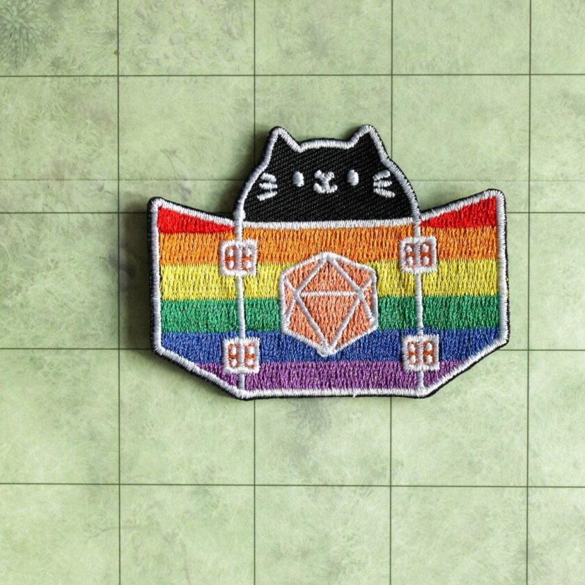 Dungeon Meowster Rainbow Flag Pride Patch - Image 2