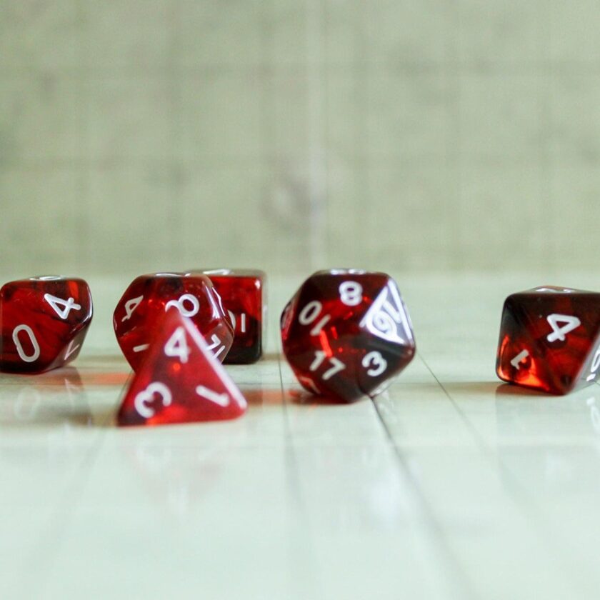 Red Smoke Dice Set